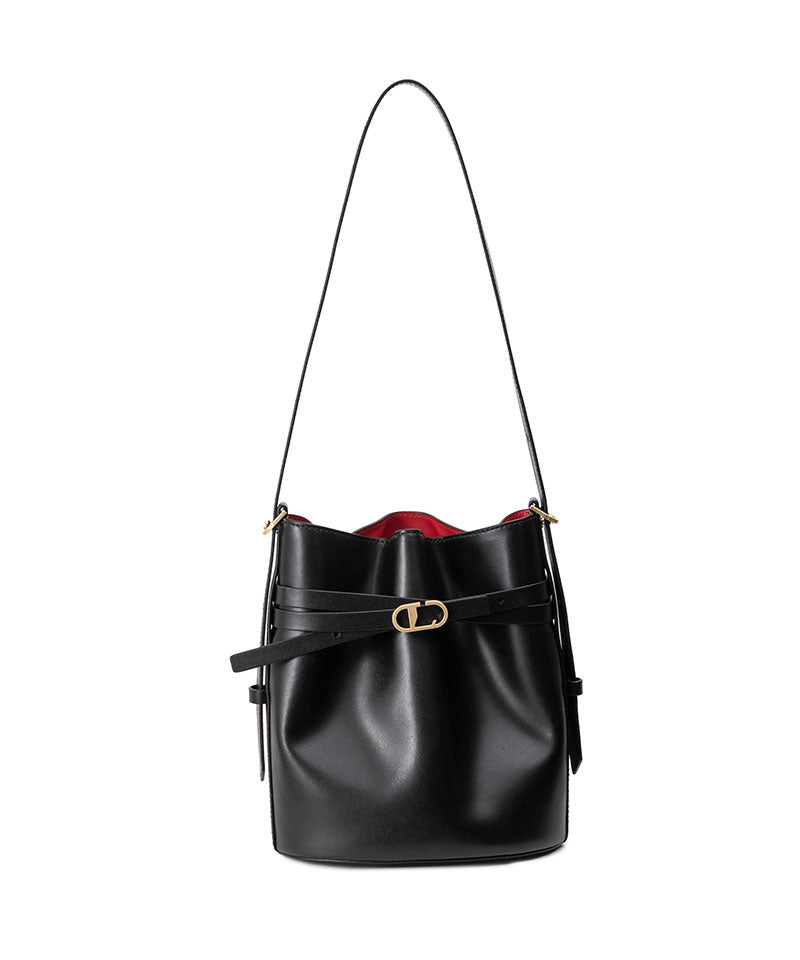 LIA MINI genuine leather mini bucket bag