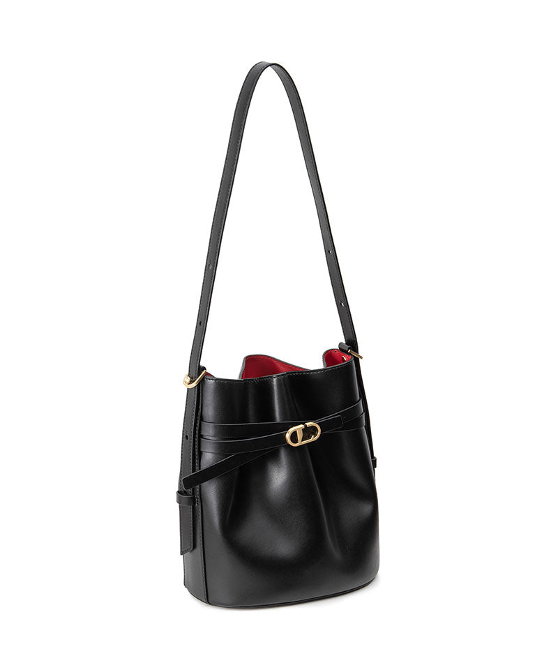 LIA MINI genuine leather mini bucket bag