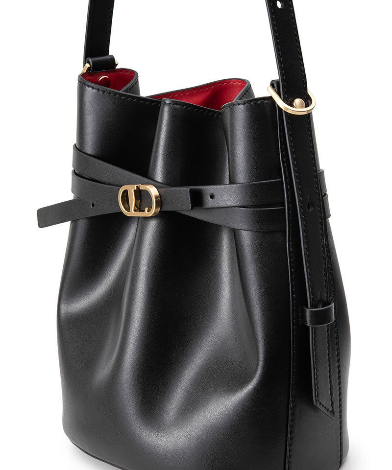 LIA MINI genuine leather mini bucket bag