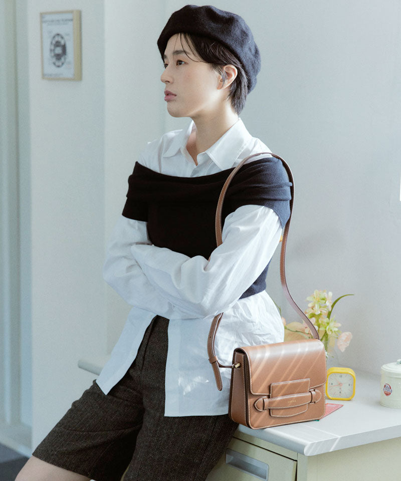 FAVE FLAP genuine leather cross bag