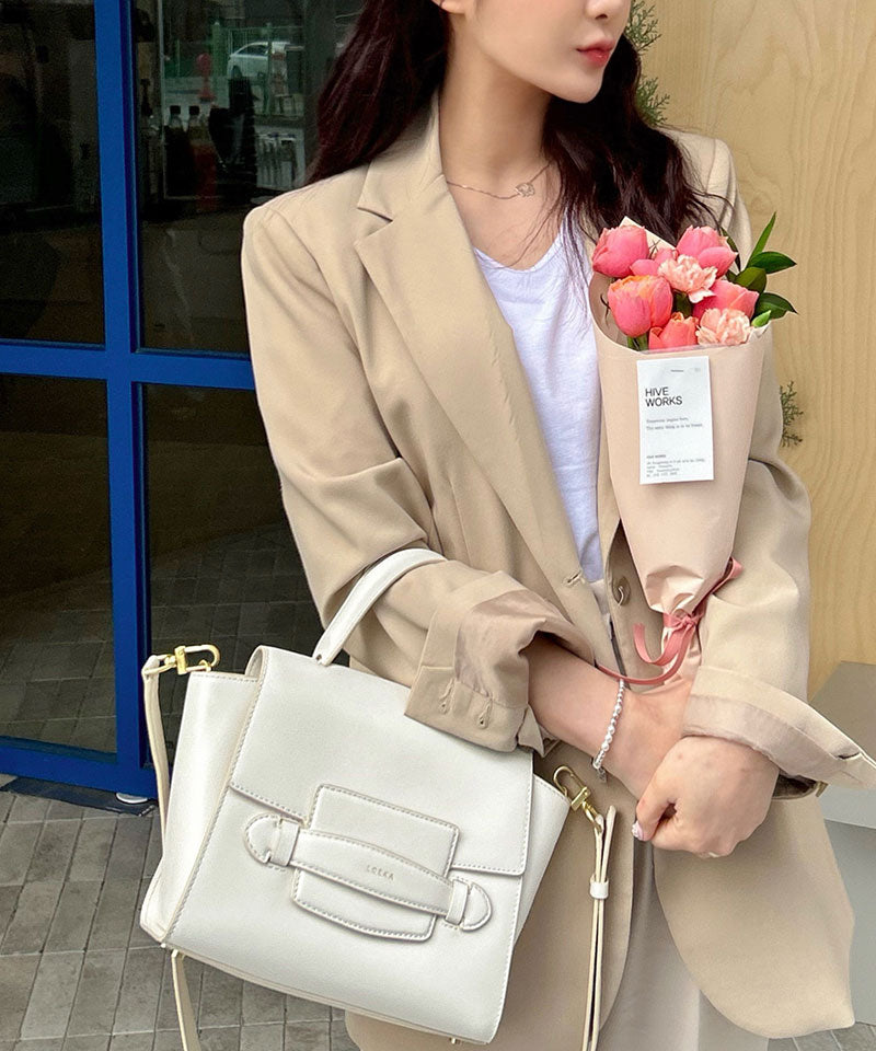 FAVE SATCHEL genuine leather 2-way tote bag