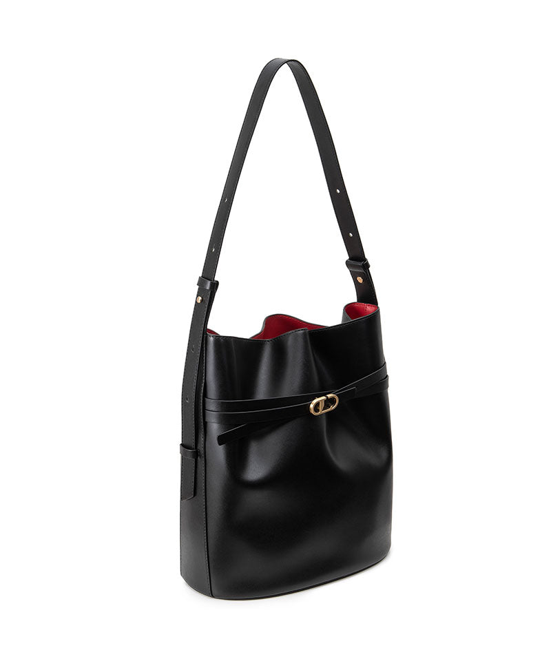 LIA genuine leather bucket bag