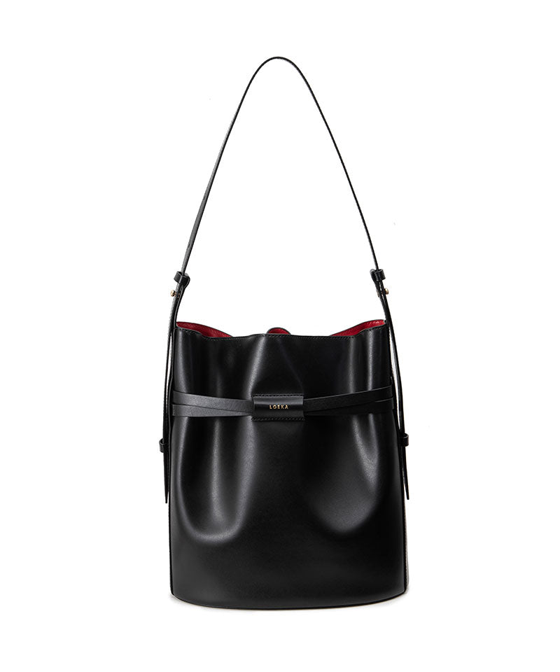 LIA genuine leather bucket bag