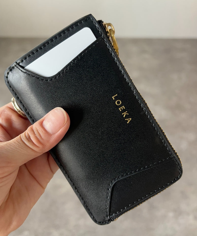 Genuine leather mini wallet, coin case, card case, mini wallet
