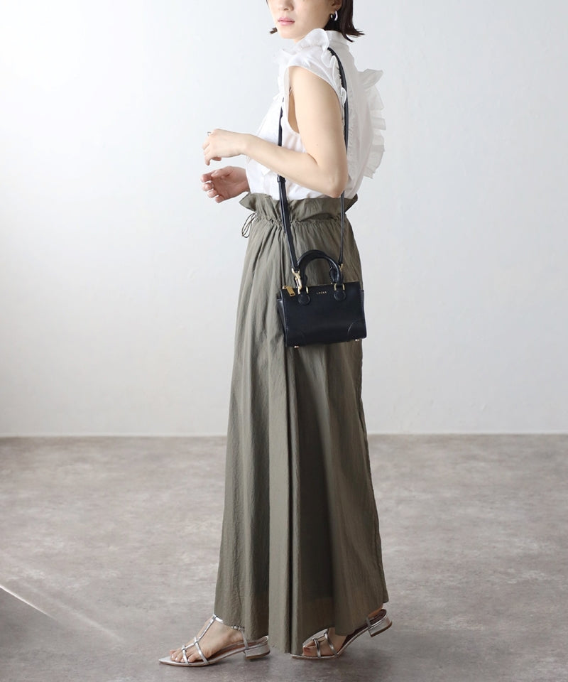 Genuine leather 2-way mini Boston shoulder bag