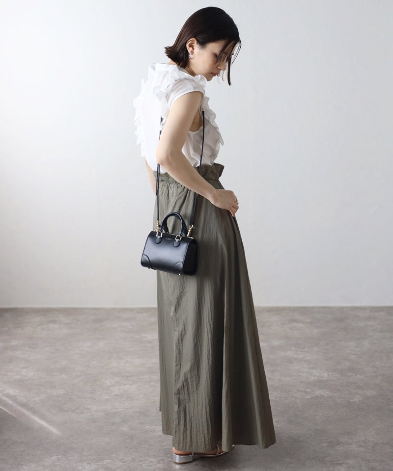 Genuine leather 2-way mini Boston shoulder bag